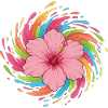 Hibiscus Colour Swirl
