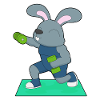 Culturisme Bunny Bodybuilder Haltères