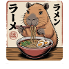 Capybara Ramen Noodle Art