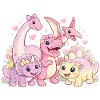 Cute Girl Dino Troop