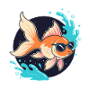 Retro Golden Fish Glasses