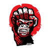 Crimson Gorilla Fist Art