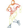 Rugbyspieler Zeichnung
