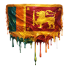 Sri Lanka flag in flowing colours