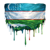 Uzbekistan Drop Flag Art