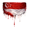 Singapore Flags Dripping Art