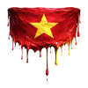 Vietnam Flag Heart Drop