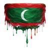 Maldives Flags Drop Art