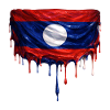 Laos Flagge bunte Farbe