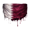 Qatar Flag in Drop Graffiti