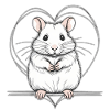 Hamster with heart