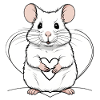 Heart Mouse Charm