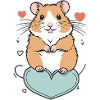 Hamster with heart
