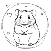 Herz-Hamster im Kreis