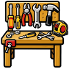 DIY workshop workbench