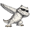 Dabbing Schneeeule
