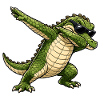 Dabbing Crocodile