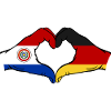 Germany Paraguay Flag Heart