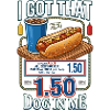 Retro Vintage Hot Dog Fast Food Snack mit Cola