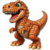 T-Rex with orange scales