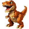 Orange Pixel-T-Rex
