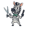 Zebra Hairdresser Cartoon