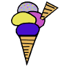 Eiswaffel Eiscreme Eis Kinder Retro