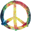 Bunter Peace-Zeichen Tie-Dye