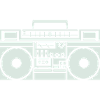 Ghetto Blaster Boombox Silhouette
