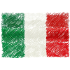 Scribbled Italian Flag