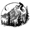 Moonlit Mountain Bike Jump