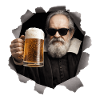 Galileo Galilei with beer and sunglasses