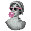 Jane Austen with bubblegum and sunglasses