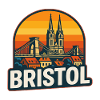 Bristol Retro Sunset Hängebrücken-Design