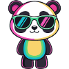 Rainbow Panda Sunglasses