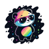 Panda Rainbow Galaxy Cool Glasses