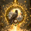 Raven in Luminous Ring