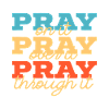 Typographie superposée de prie