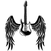 Guitare ailée noire