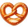 Brezel Herz Backen Bäcker Design