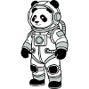 panda bear spacesuit