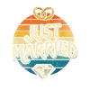 Juste marié Arc-en-ciel rétro