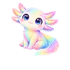 Sød Axolotl Pastel Tegneserie