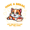 Cat loves cake