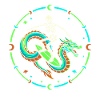 Cosmic Skeleton Riding Dragon Wave