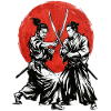 Samurai duels in the red circle