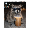 Waschbär-Eiskaffee-Chaos Koffein-Meme-Humor