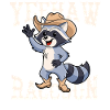 Raccoon Cowboy Yeehaw Graphic