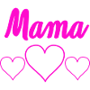 Mom Hearts Pink Hearts Design