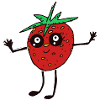 Kawaii fraises fraises fruits drôles